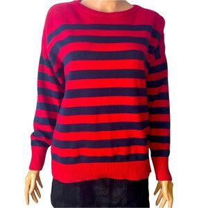 Vintage Tommy Hilfiger sweater Classic Cable knit Striped SZ LG Nautical America